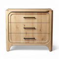 Comò in legno naturale con tre cassetti dimensioni 60 x 40 x 50cm