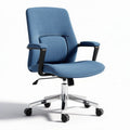 Sedia da ufficio ergonomica blu in tessuto dimensioni 60 x 60 x 100cm