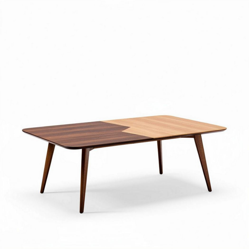 Tavolo da caffè moderno in legno con finitura bianca e marrone 120 x 80 x 75cm